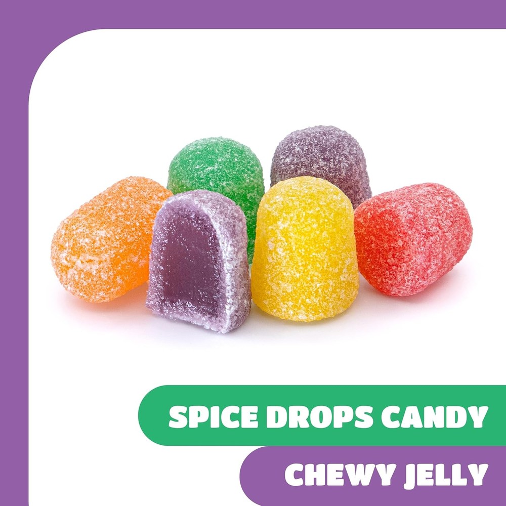 Spice Drops Candy - 2 Pound Bulk Pack - Jelly Drops