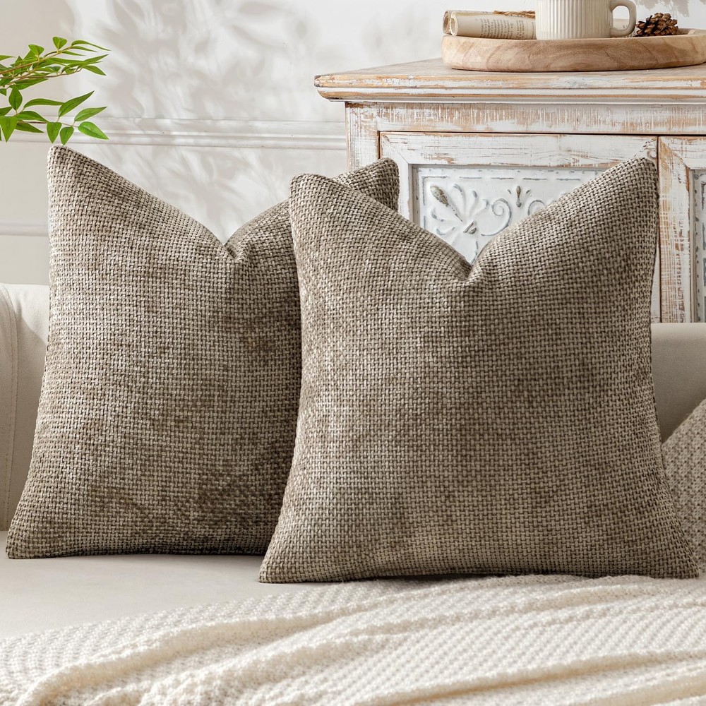 MIULEE Pack of 2 Khaki Decorative 18" x (Pack 2),