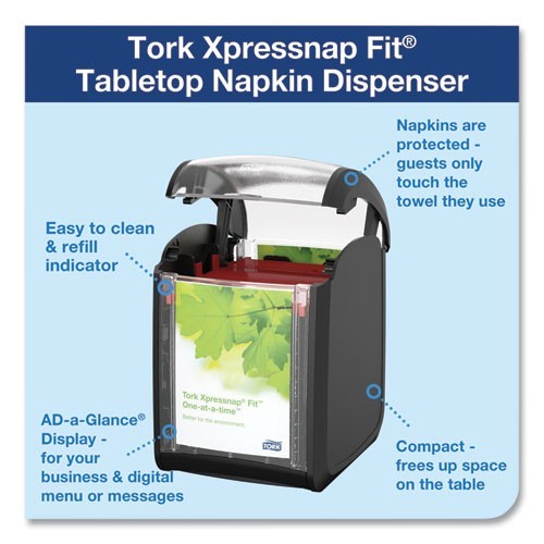 Tork Xpressnap Fit Starter Pack, 4 x 6 x 7, Black