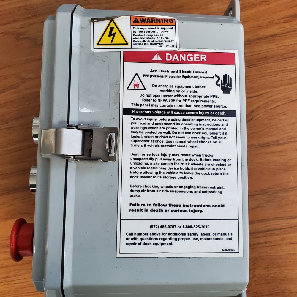 Kelley Hydraulic Dock Leveler Control Box Panel 480V 3 Phase 6014230
