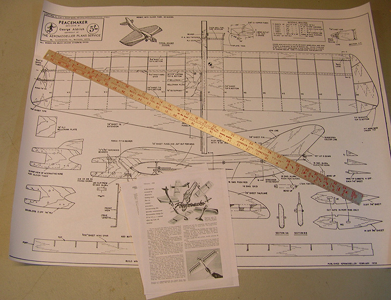 Model Airplane Plans (UC): Peacemaker 47" Profile Combat for .15-.29 (Aldrich)