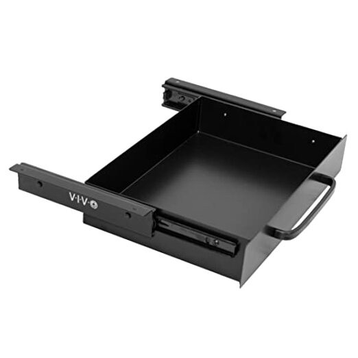 Under Desk Mounted Sliding Pull-out Drawer for Office Desk, Pull 13 inch Black