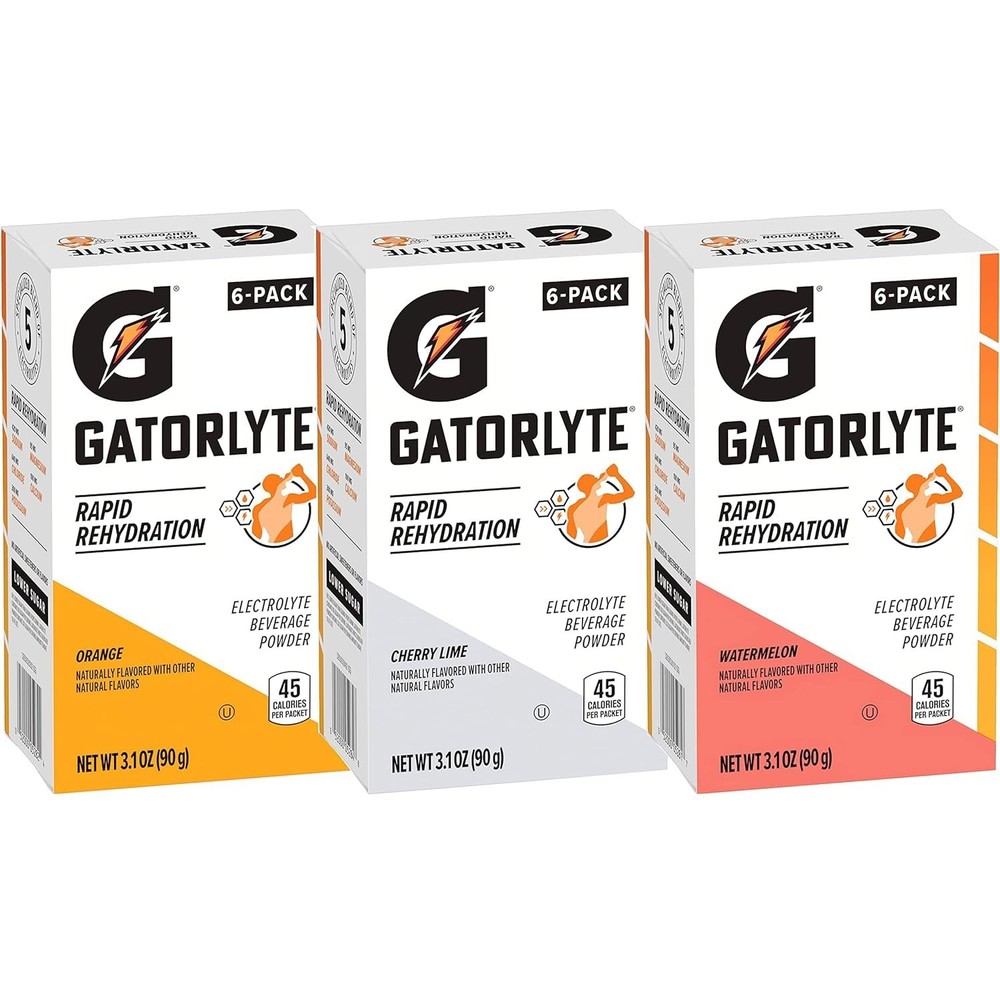 Gatorlyte Rapid Rehydration Electrolyte Beverage, Variety Pack, Lower