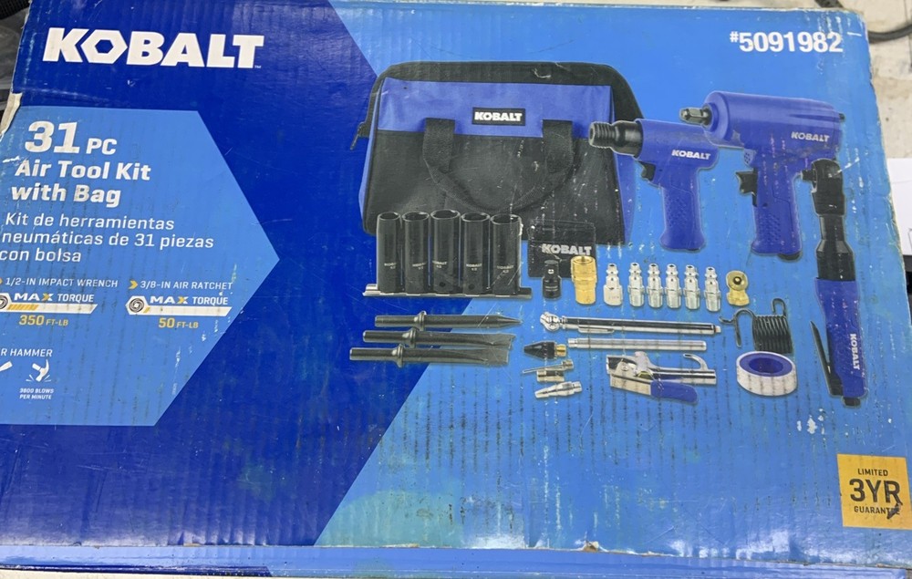 Kobalt 31 PC Air Tool Kit with Bag 5091982