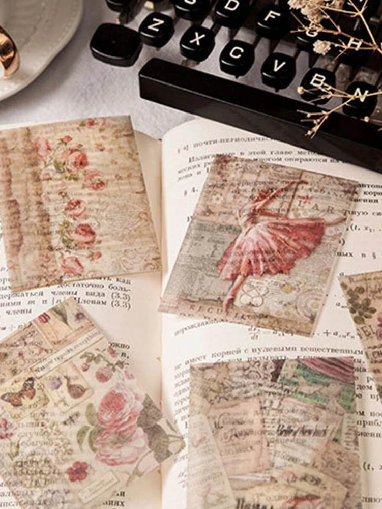 Spatiotemporal Letter 30pcs Vintage Pattern Random Material Paper