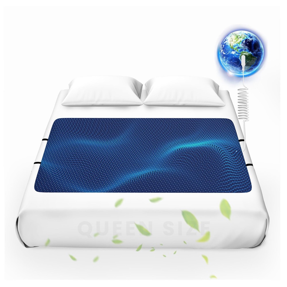 Grounding Mat for Bed - Sleeping Mat for Restful Sleep, Supports Grounding, E...