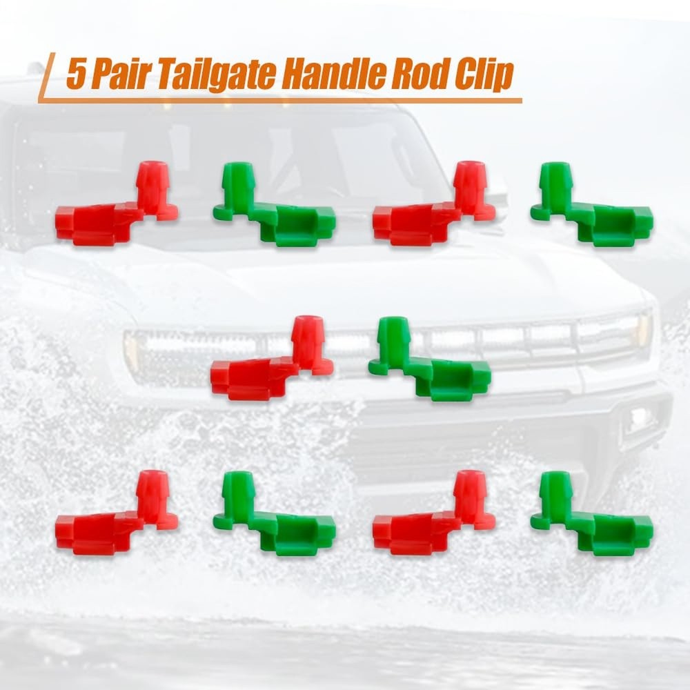 10PCS Tailgate Handle Rod Clip, Auto Tailgate Accessories Left and Right Hand...