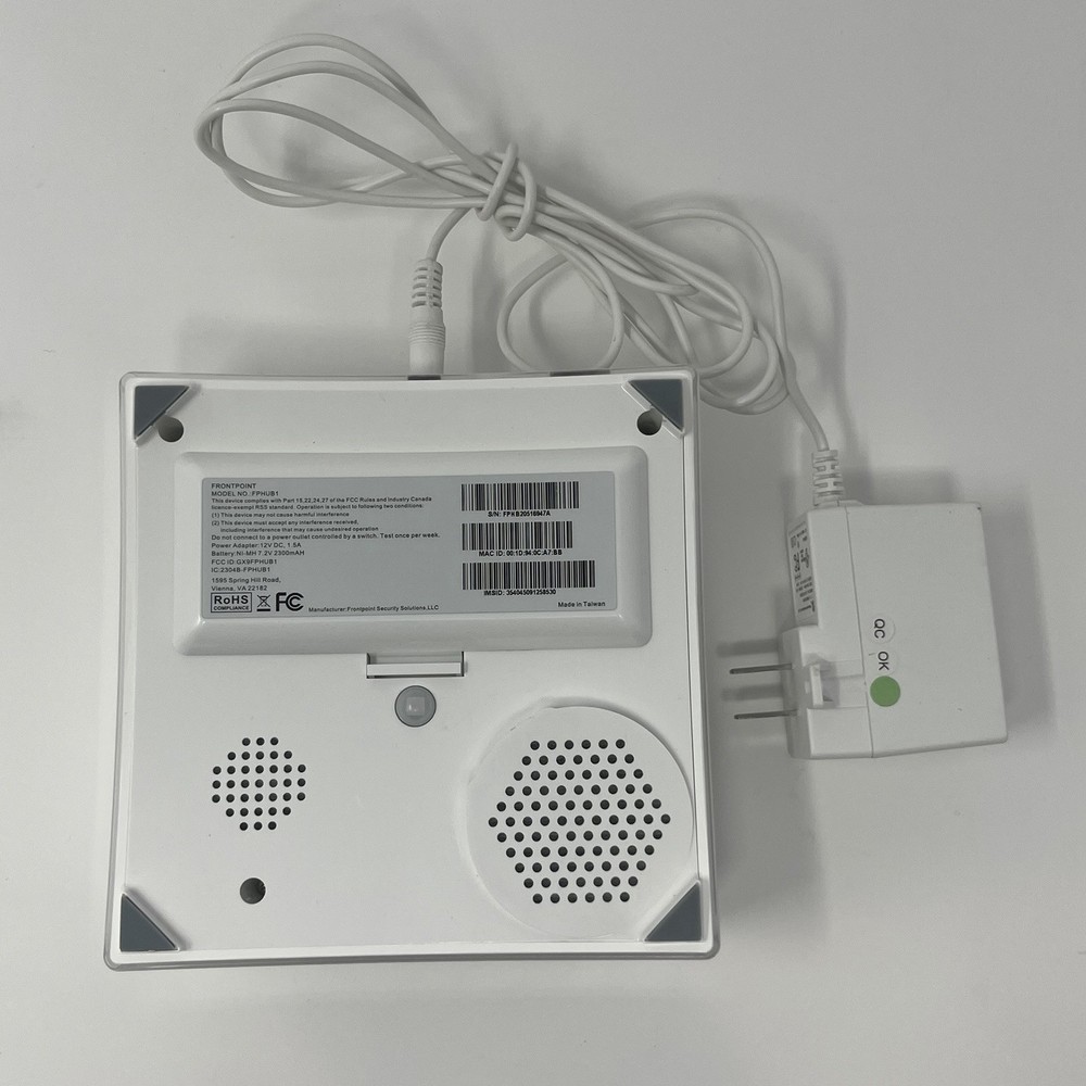 FRONTPOINT FPHUB1 Home Security System HUB & Power Supply - Turns On