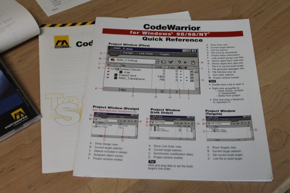 CODE WARRIOR Ver1 Learning Edition C/C++ / JAVA In Original Big Box for PC & MAC