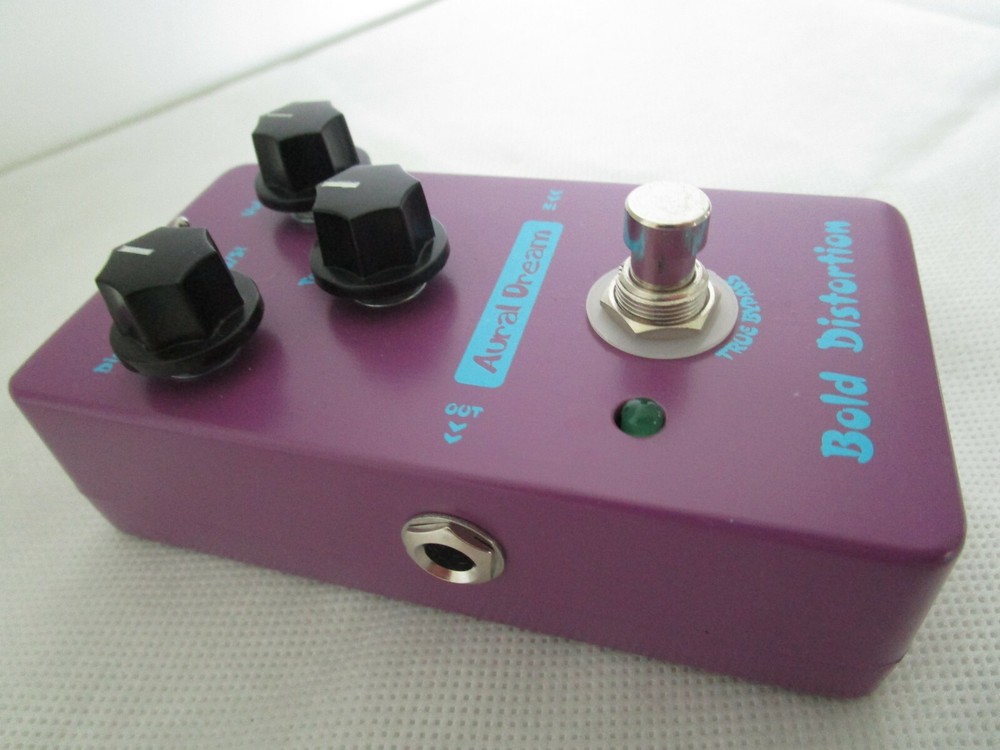 AURAL DREAM AD-A04 BOLD DISTORTION ANALOG PEDAL 2 MODES & TRUE BYPASS PURPLE