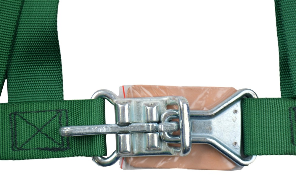 3 POINT SEAT BELT RACE HARNESS 2" LATCH & LINK PULL DOWN LAPS FLOOR MOUNT GREEN