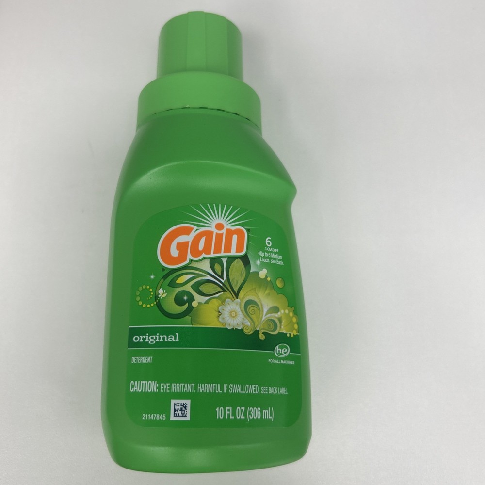 2 Pack Gain Laundry Detergent Liquid, Original, 10 fl oz