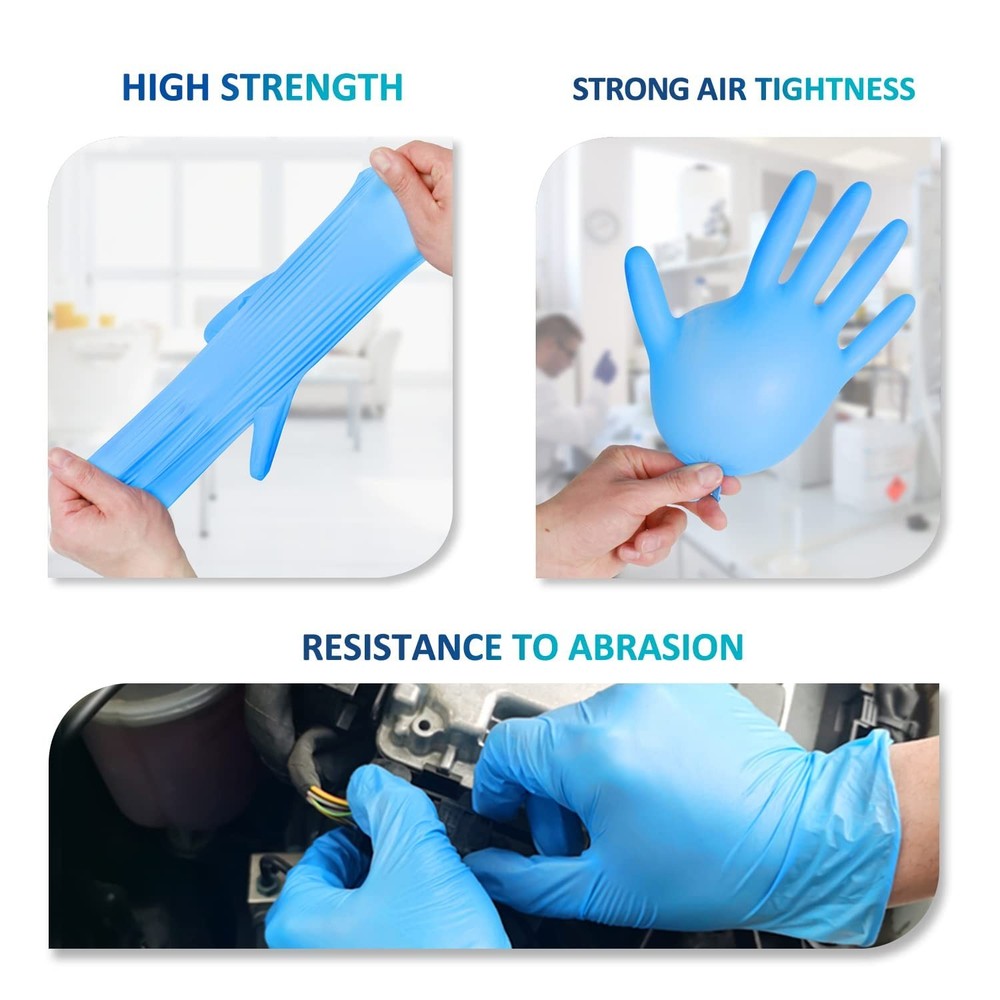 PROMEDIX P Nitrile Disposable Gloves,4mil-100 Medium, Blue(medium 100)