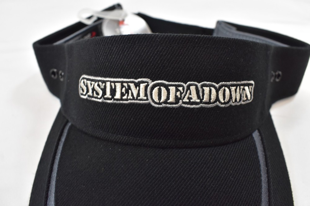 System of a Down Mens System Of A Down SOAD Logo Strapback Visor Cap NWT