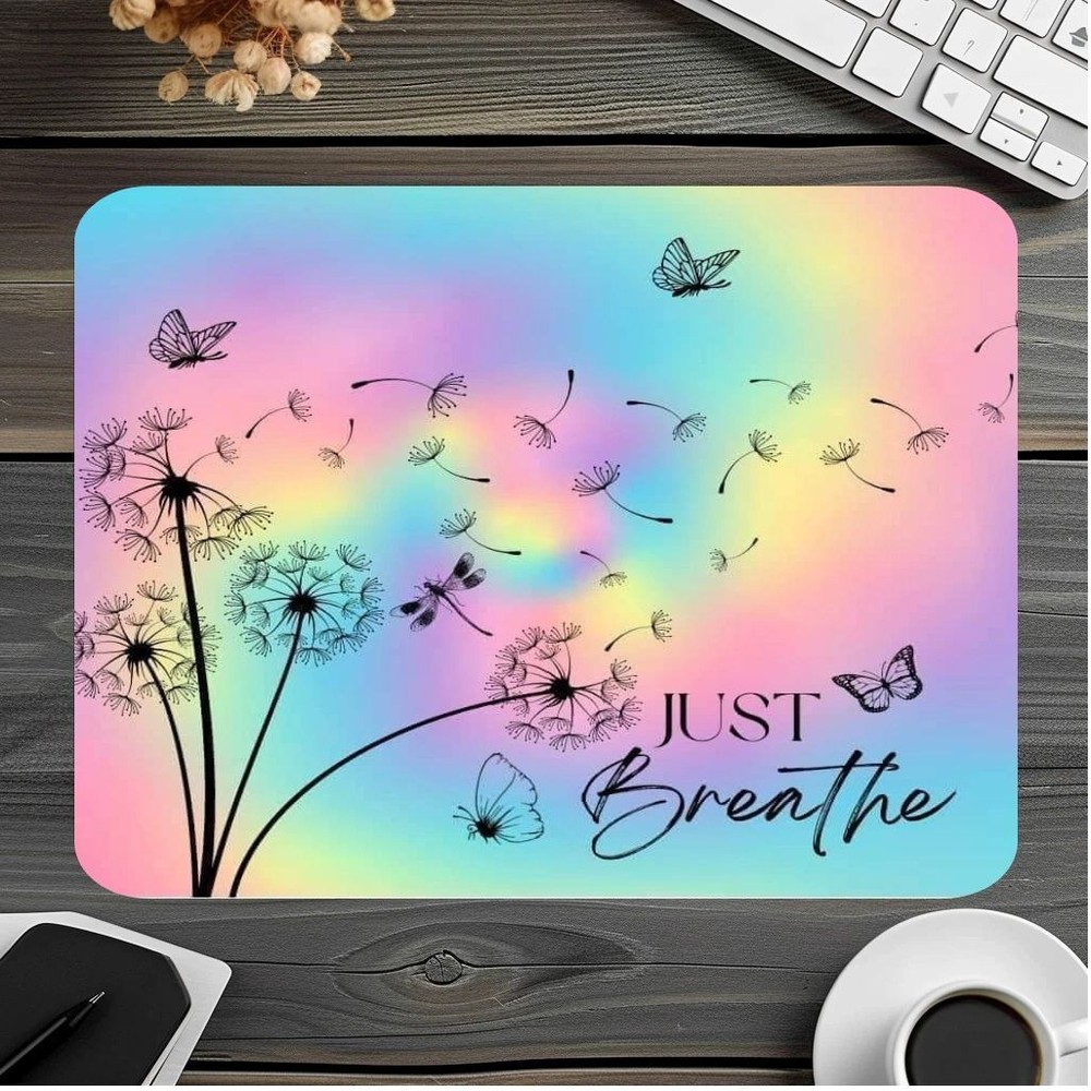 Just Breathe Swirl Mouse Pad