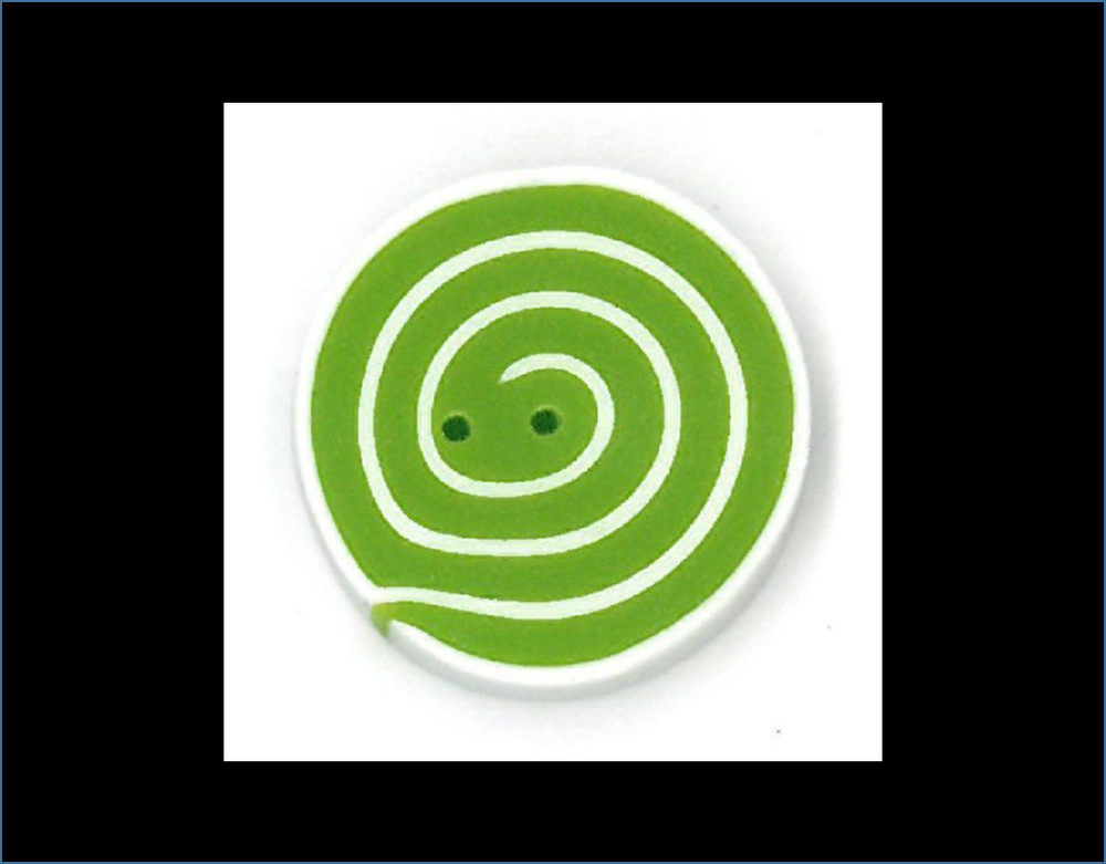 Just Another Button Company - Medium Lime White Swirl