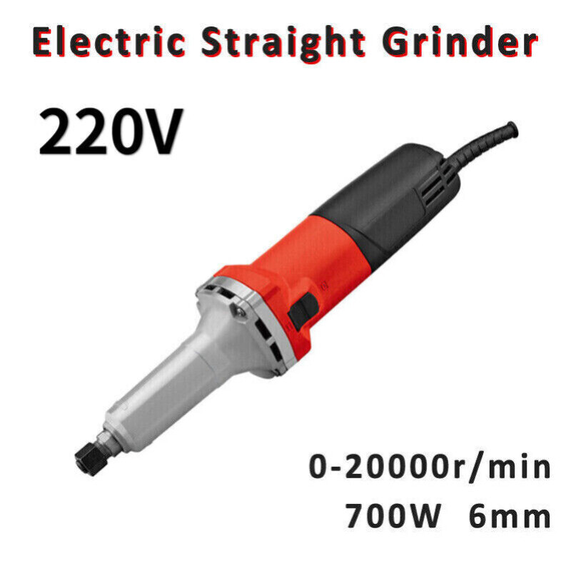 220V 6mm Electric Straight Die Grinder Handheld Variable Speed Grinding Machine