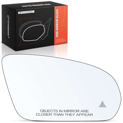 Right Passenger Side Heated Mirror Glass with Backing Plate - Compatible with