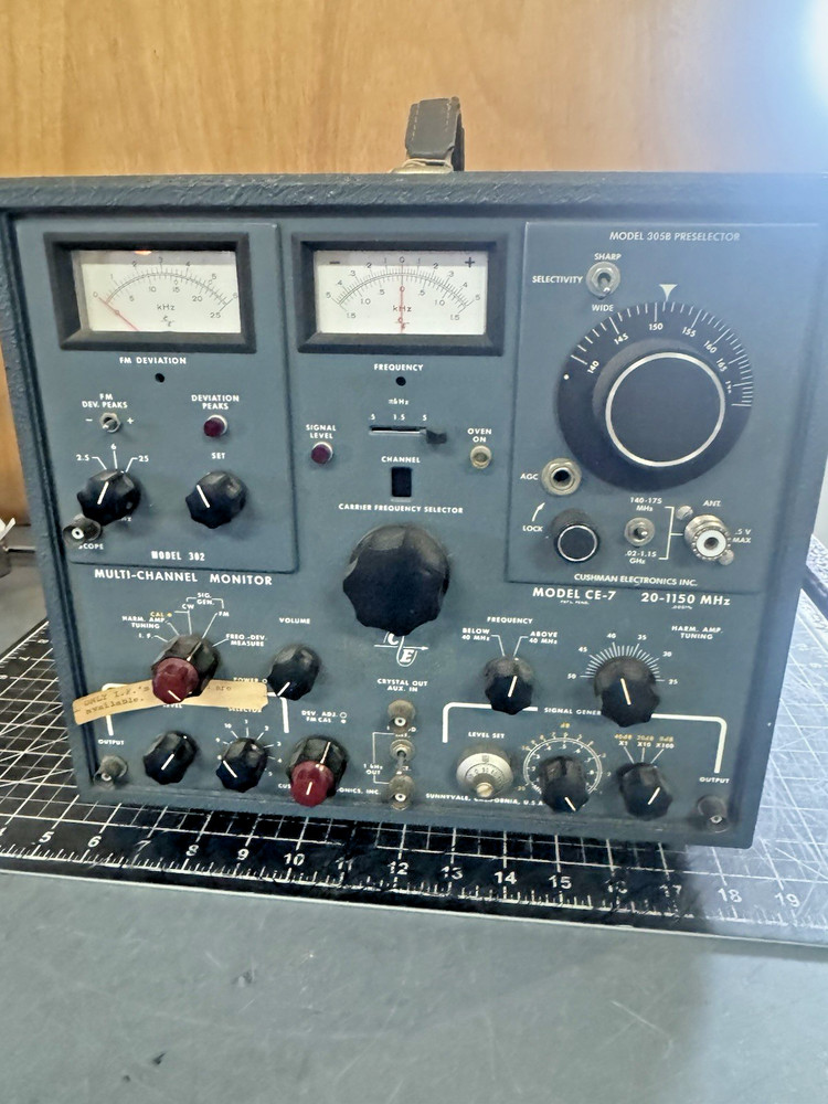 Cushman Electronics Communications Monitor CE-7 w/ Model 302 FM Deviation