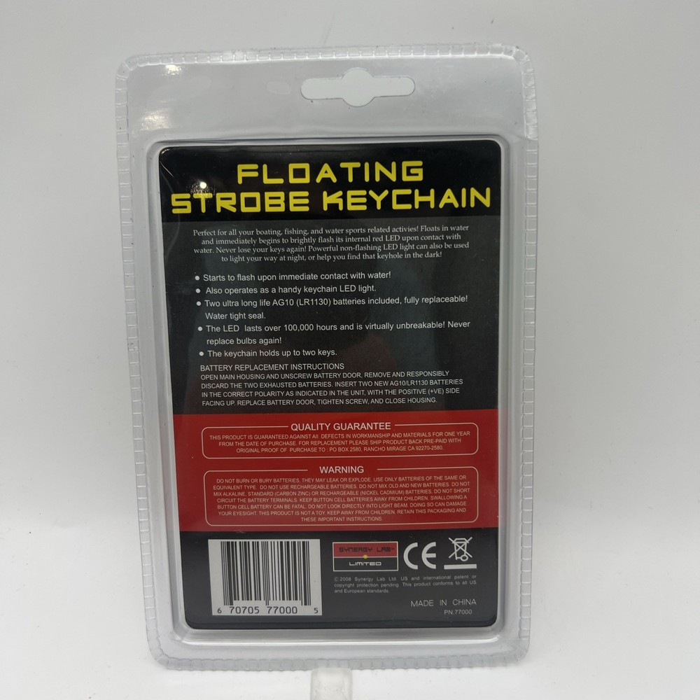 Floating strobe keychain