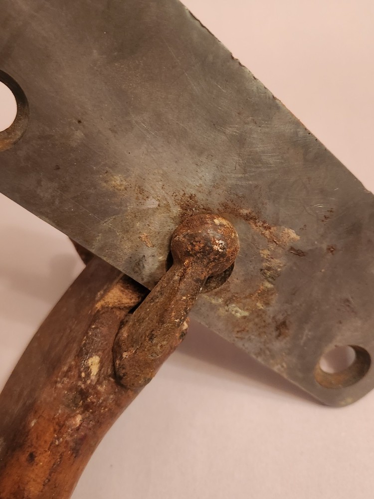 antique scraper weaving tool wood handle