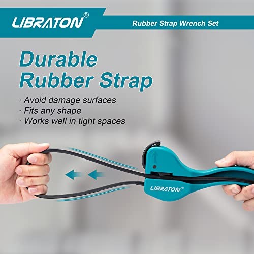 Strap Wrench 2-piece Multifunctional Adjustable Wrench Rubber Strap Wrench