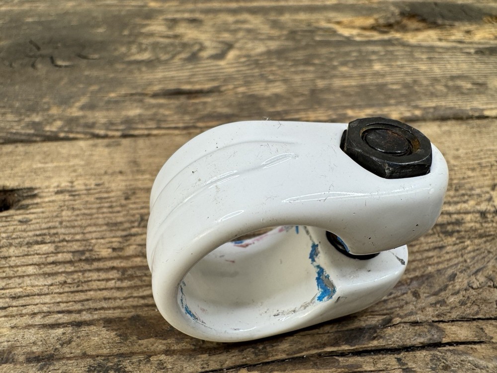 White 1” Bmx Seat Clamp