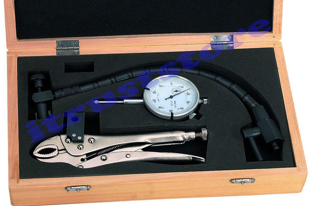 Clamping Dial Indicator For Machine Shop Auto Rotor Break Diagnostic Tool w Case