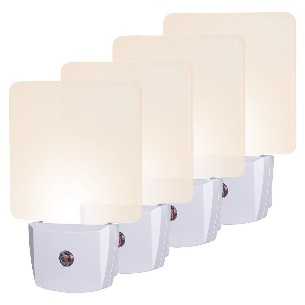 DEWENWILS 4 Pack Plug-in LED Night Light Light Sensor Automatic On Off Nightligh