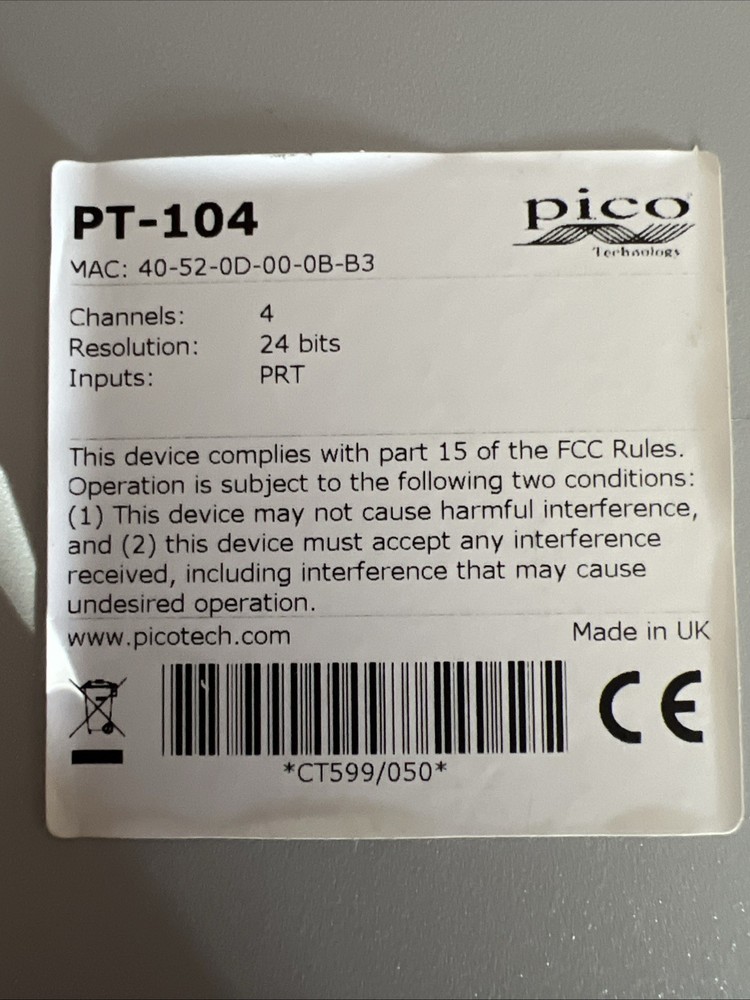 PICO PT-104 PT100 Converter Data Logger