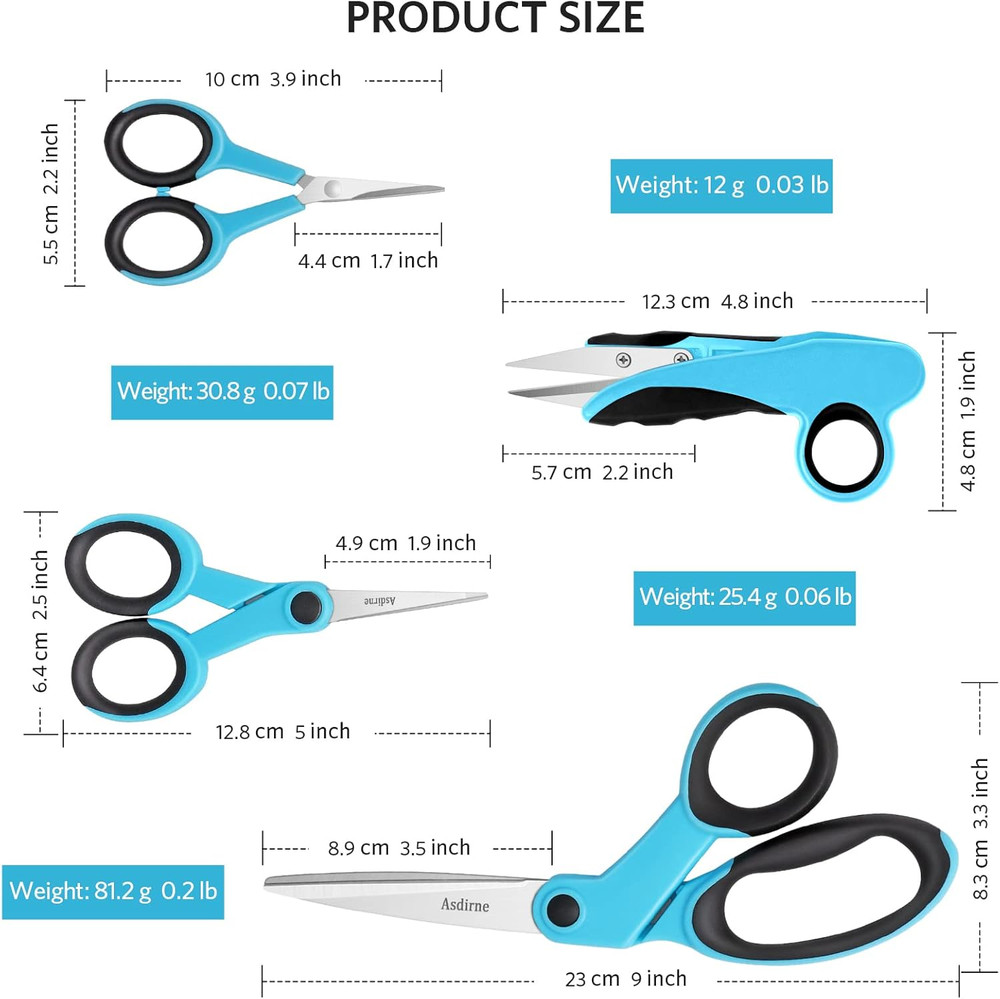 Premium Sewing Scissors Bundle, Perfect Sewing Partners, Sharp and Durable, C...