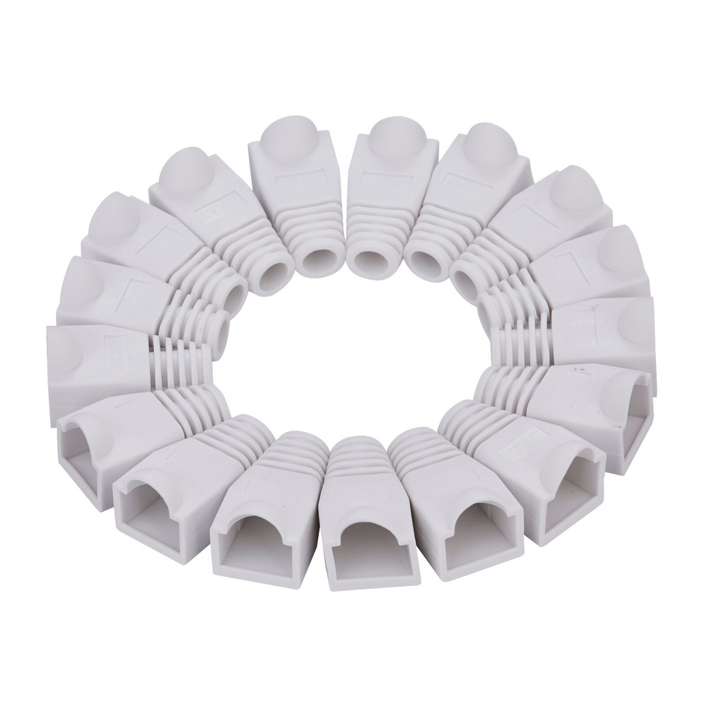RJ45 Boot End Cap White for Cat5 Cat5e Cat6 Ethernet Cable Modular Plug LOT