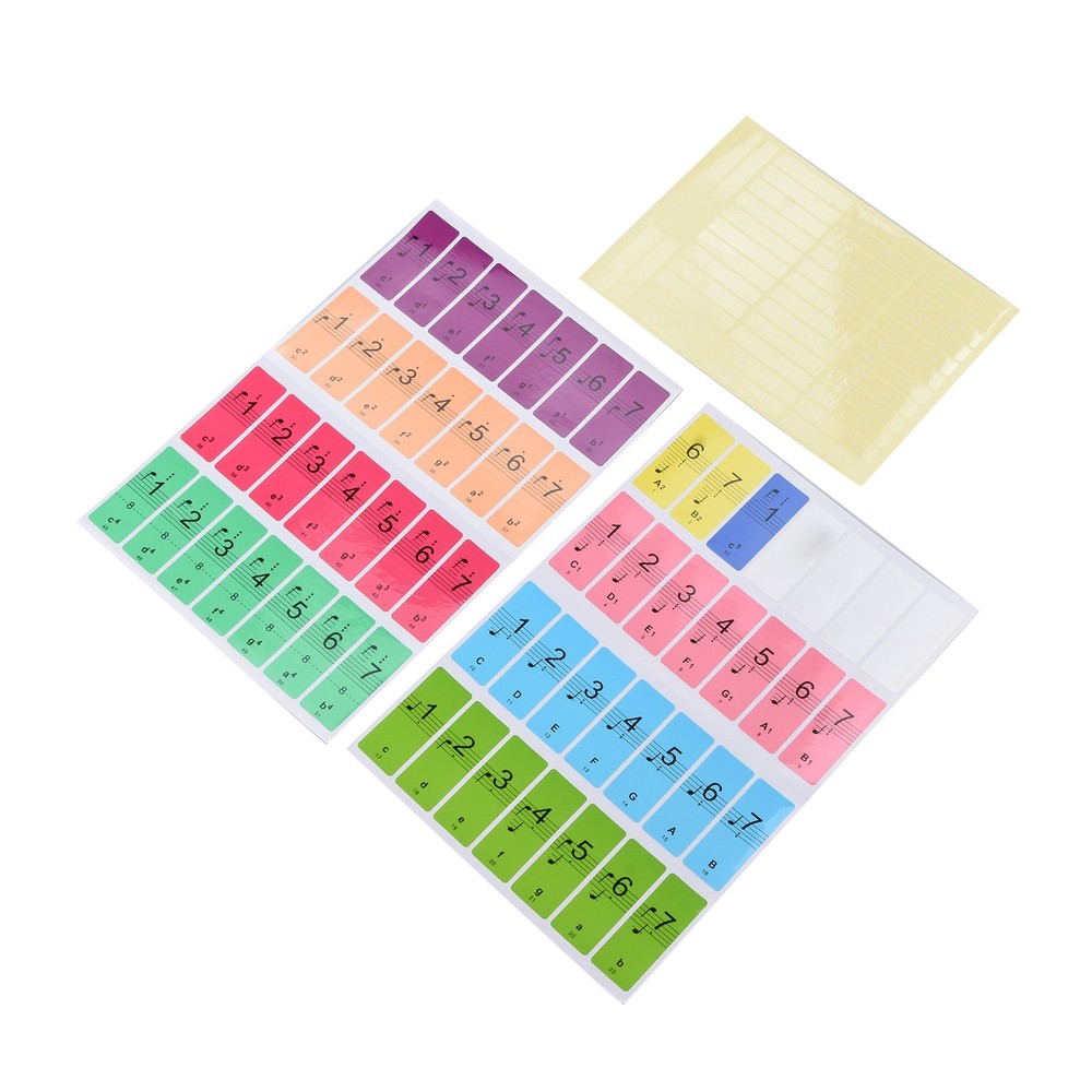 1Set 88-Key Electronic Keyboard Piano Learning Key Beginner Note Sticker Labels[