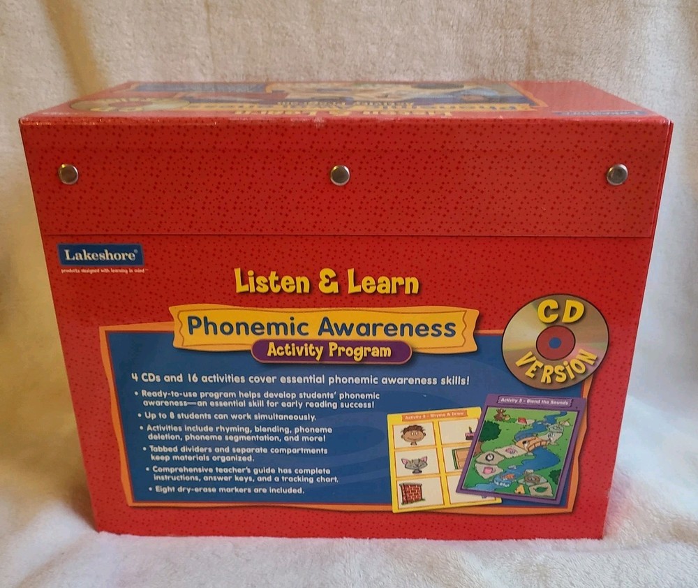 Lakeshore Listen & Learn Phonemic Awareness Activity Program W/CD's Incomplete
