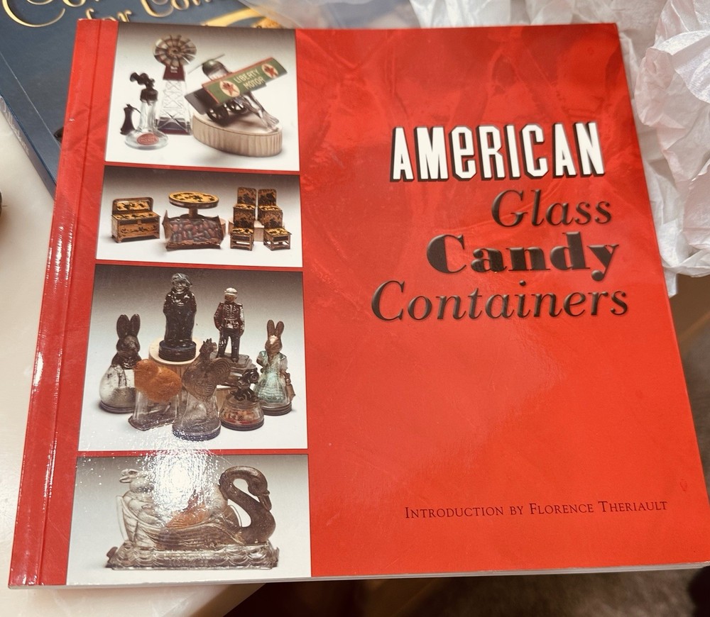 Glass Candy Containers And Book