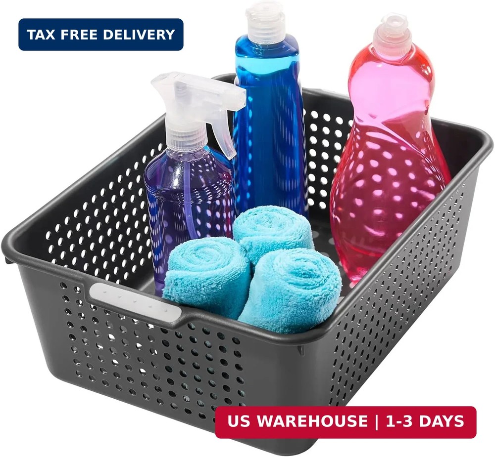 madesmart Medium Storage Basket, Granite