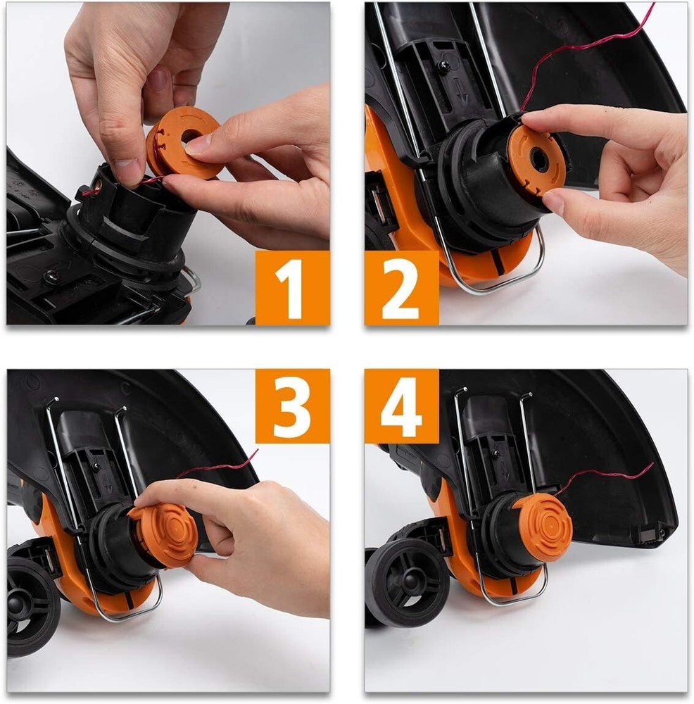 6-Pack WORX WA0010 Replacement Spool Line For Grass Trimmer/Edger,10ft