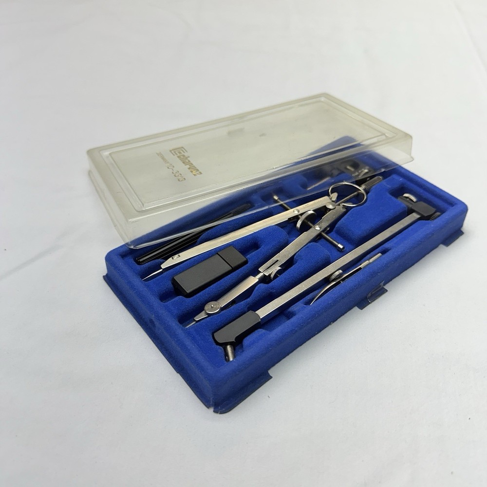 Charvoz 10-3313 Compass Drafting Instruments Set With Case Germany