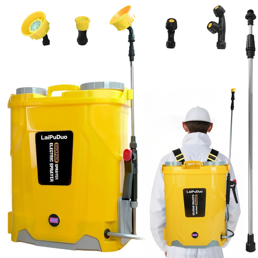 5.3Gal Battery Powered Backpack Sprayer Compatible with DeWalt 20V Battery, E...