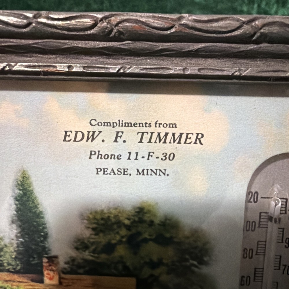Edw. F. Timmer Vintage Thermometer