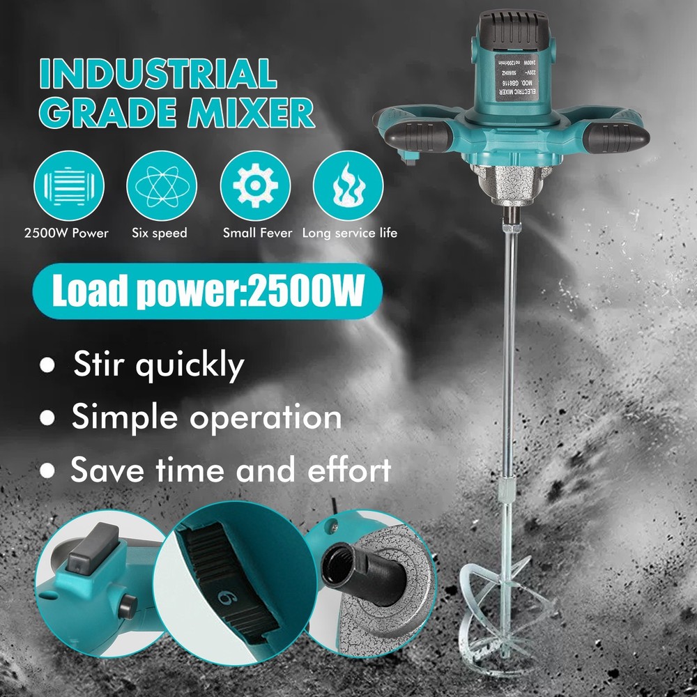 2500W Handheld Electric Mixer 6-Speed Adjustable High Efficiency