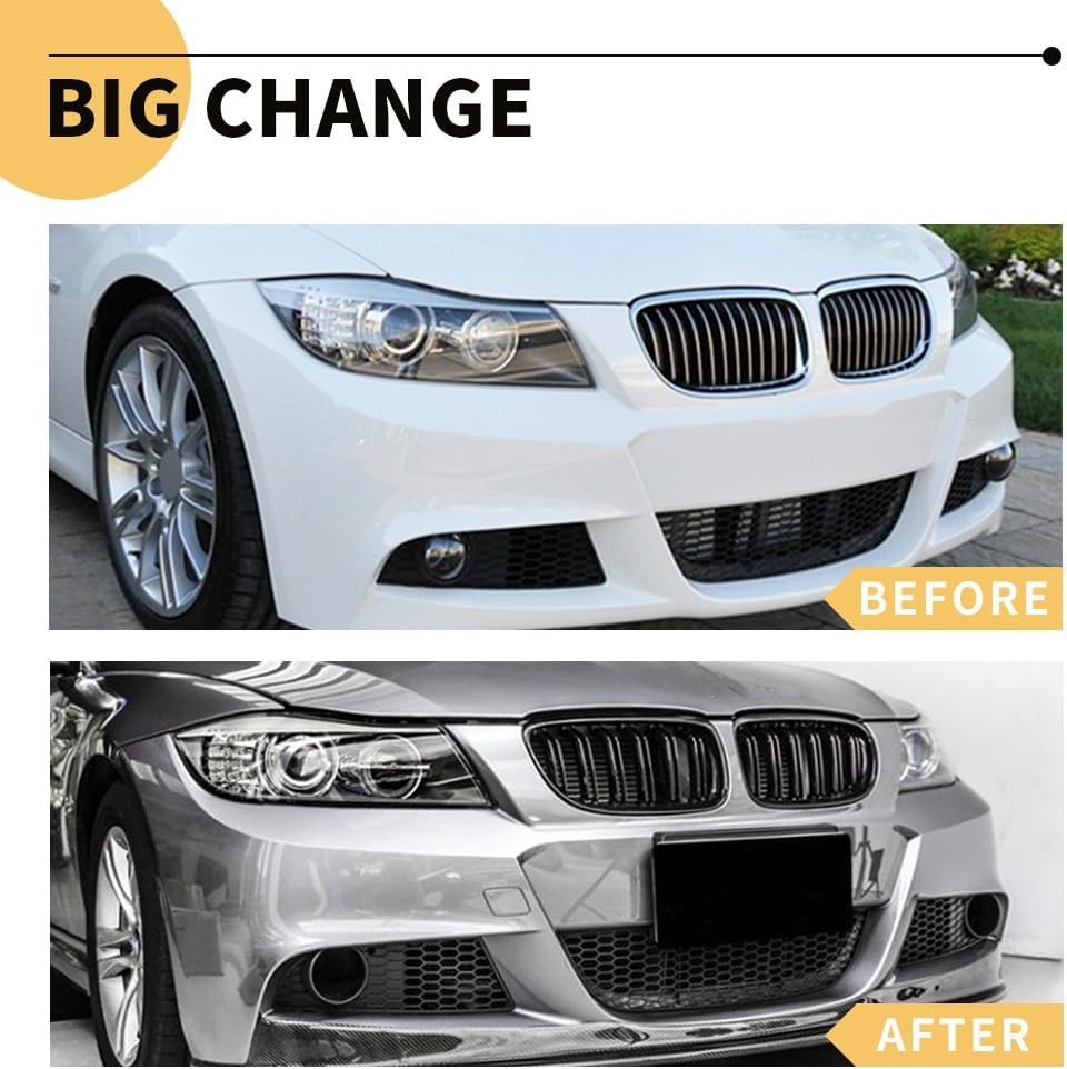 Replacement Front Upper Grill Fit for 3 Series E91 E90 LCI (2009-2011) – Gloss