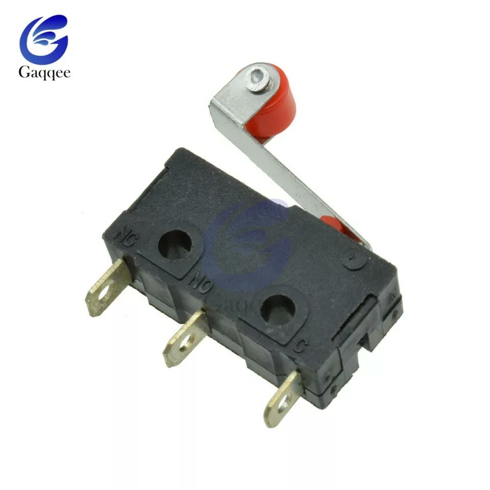 1 Pc KW12-3 Micro Roller Lever Arm Normally Open Close Limit Switch Roller 5A