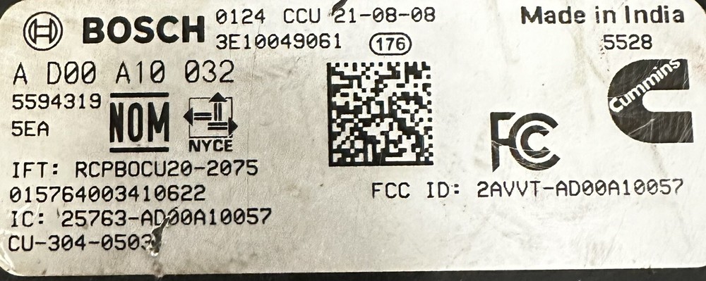 Cummins/Bosch CCU 5594319, AD00A10032
