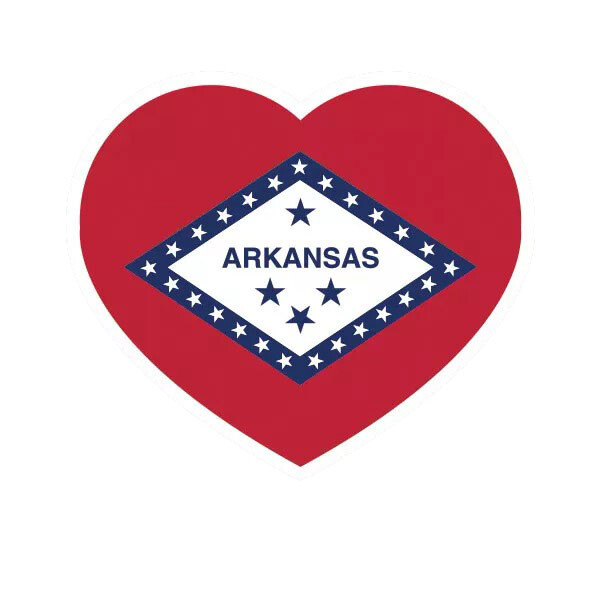 Arkansas Heart Sticker Decal
