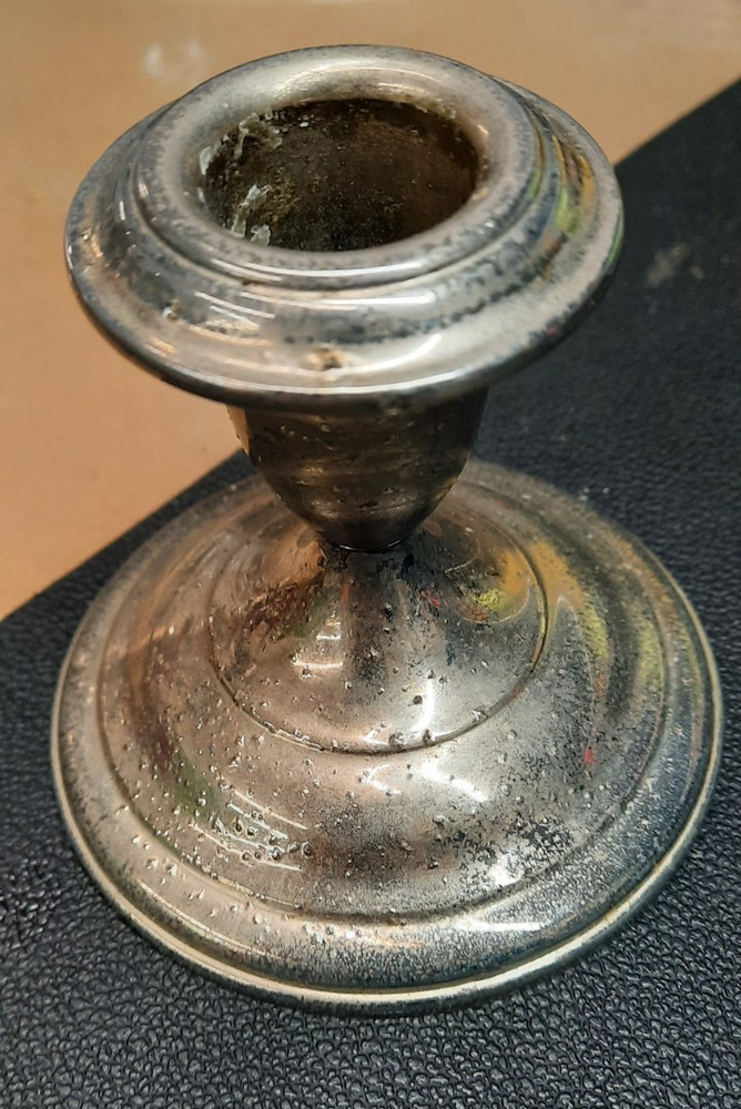 Vintage Silver Plated Candle Holder  Candlestick