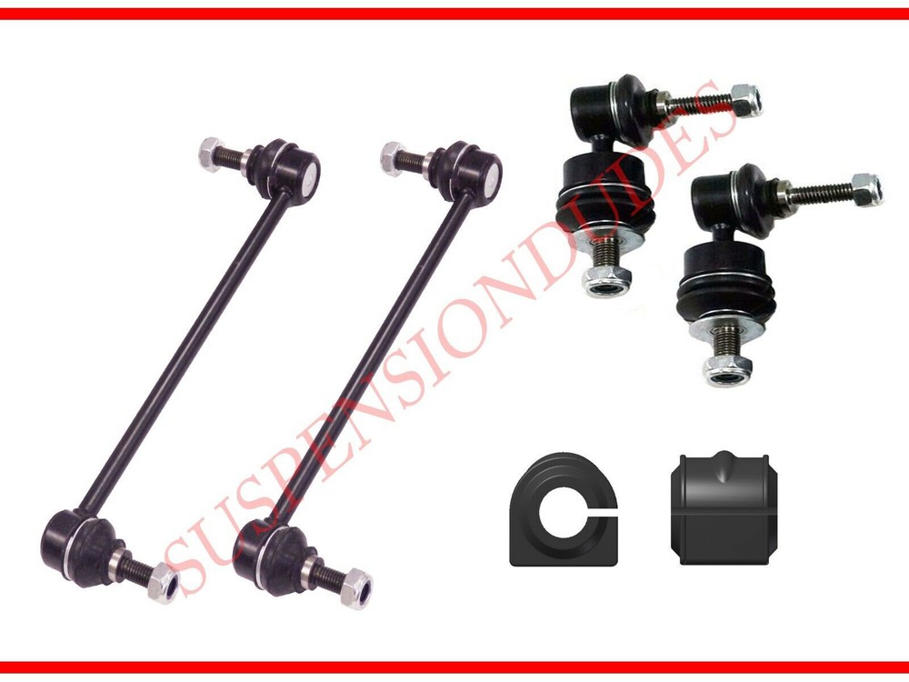 6PC Front Rear Sway Bar Links + Front Bushings For 2004-2009 Mazda 3