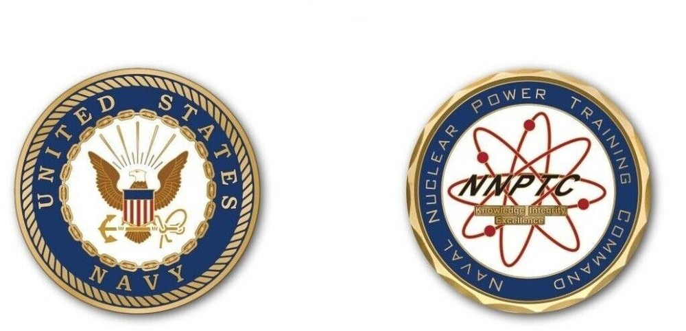 1.75" NAVY NAVAL NUCLEAR POWER TRAINING COMMAND NNPTC LOGO DNR CHALLENGE COIN