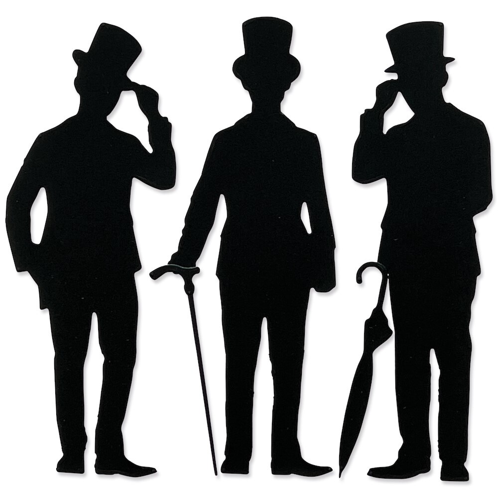 TIM HOLTZ "GENTLEMEN" THINLITS DIE  5 PIECES BY SIZZIX "FOR YOUR DASHING MAN"