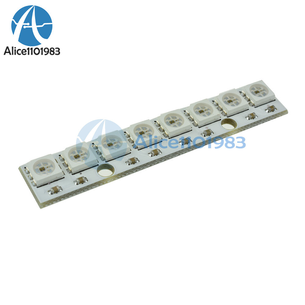10PCS WS 2812 2811 5050 RGB LED Lamp Panel Module 5V 8-Bit Rainbow LED Precise